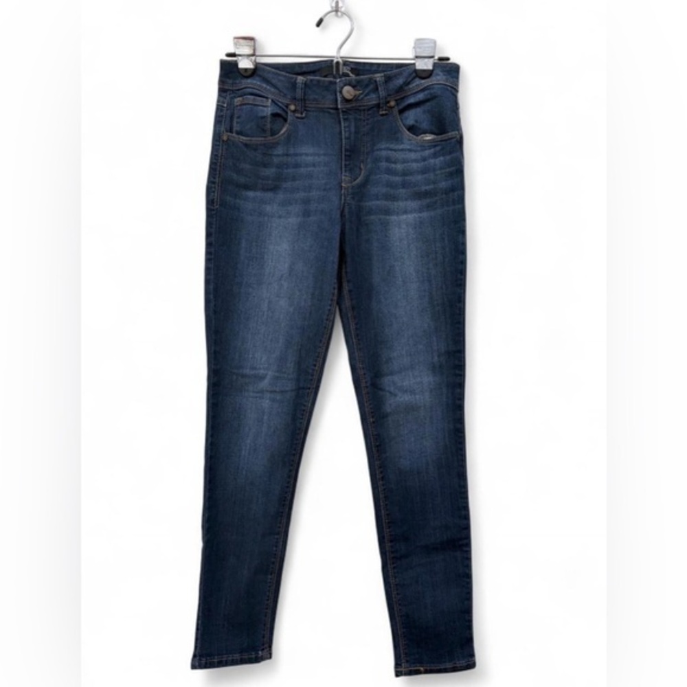 Women's 1822‎ Denim Skinny Jeans Size 6 Dark Wash Like New Trendy Modern